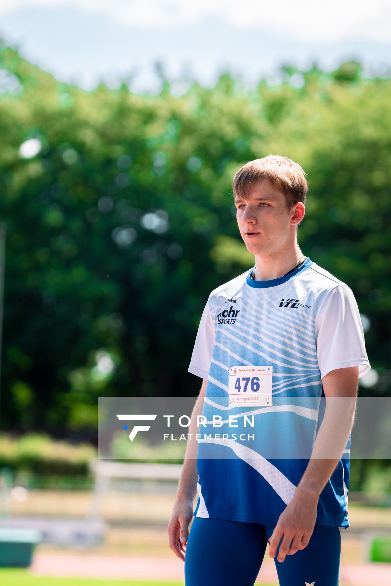 Jonas Hinsch (VfL Stade) am 02.07.2022 waehrend den NLV+BLV Leichtathletik-Landesmeisterschaften im Jahnstadion in Goettingen (Tag 1)